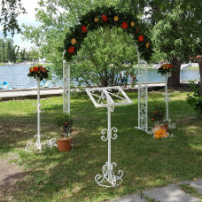 Свадебный декор: Стойка для регистратора декоративная, художественная ковка №009. Производство: Украина, Одесса
