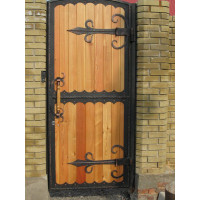 Калитка кованая/ Дверь из металла и дерева №018. Производство: Украина, Одесса