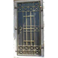 Дверь из металла, сварная дверь с элементами декора №053. Производство: Украина, Одесса