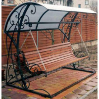 Садовые качели с навесом, ковка №033. Производство: Украина, Одесса