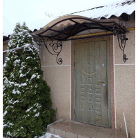 Козырек двускатный, художественная ковка №072. Производство: Украина, Одесса