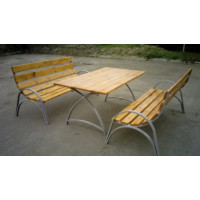 Набор: скамейки/лавочки садовые и столик, сварные №028. Производство: Украина, Одесса