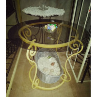 Кованая мебель: Стол (столешница из стекла) №012. Производство: Украина, Одесса