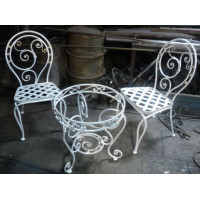 Набор: Кованый стол, кованые стулья, ажурная художественная ковка №021. Производство: Украина, Одесса
