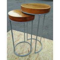 Набор: Дизайнерская подставка-стульчик в стиле: "Loft (Лофт)" - 2 шт №040. Производство: Украина, Одесса