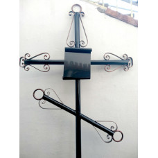 Крест могильный из металла сварной с элементами ковки №002. Производство: Украина, Одесса