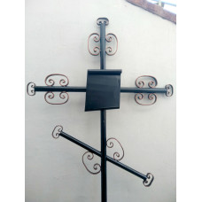 Крест могильный из металла сварной с элементами ковки №005. Производство: Украина, Одесса