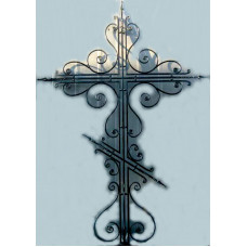 Крест могильный из металла ажурная художественная ковка №012. Производство: Украина, Одесса