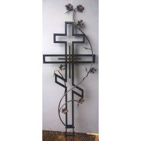 Крест могильный из металла ажурная художественная ковка №015. Производство: Украина, Одесса
