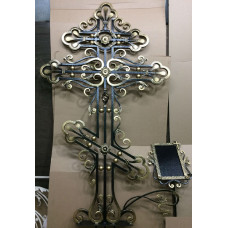 Крест могильный из металла ажурная художественная ковка №018. Производство: Украина, Одесса