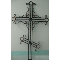 Крест могильный из металла ажурная художественная ковка №019. Производство: Украина, Одесса
