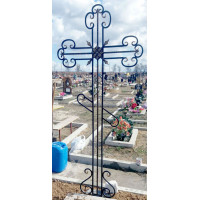 Крест могильный из металла ажурная художественная ковка №020. Производство: Украина, Одесса