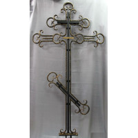 Крест могильный из металла ажурная художественная ковка №022. Производство: Украина, Одесса