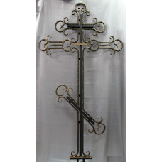 Крест могильный из металла ажурная художественная ковка №022. Производство: Украина, Одесса