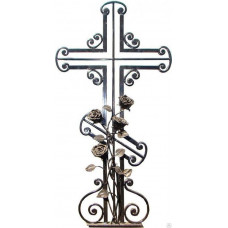 Крест могильный из металла сварной с элементами ковки №027. Производство: Украина, Одесса