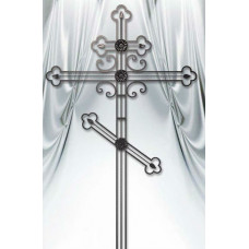 Крест могильный из металла сварной с элементами ковки №029. Производство: Украина, Одесса