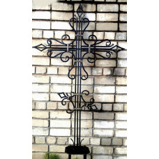 Крест могильный из металла сварной с элементами ковки №031. Производство: Украина, Одесса
