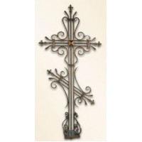 Крест могильный из металла сварной с элементами ковки №033. Производство: Украина, Одесса