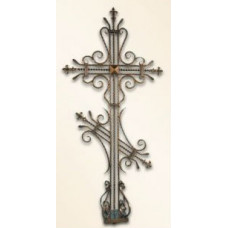 Крест могильный из металла сварной с элементами ковки №033. Производство: Украина, Одесса
