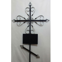 Крест могильный из металла сварной с элементами ковки №035. Производство: Украина, Одесса