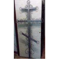 Крест могильный из металла сварной с элементами ковки №037. Производство: Украина, Одесса