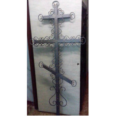 Крест могильный из металла сварной с элементами ковки №037. Производство: Украина, Одесса