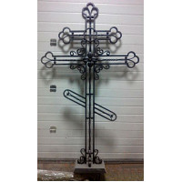 Крест могильный из металла сварной с элементами ковки №039. Производство: Украина, Одесса