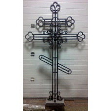 Крест могильный из металла сварной с элементами ковки №039. Производство: Украина, Одесса