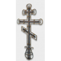 Крест могильный из металла сварной с элементами ковки №040. Производство: Украина, Одесса