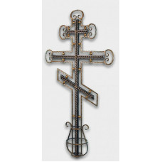 Крест могильный из металла сварной с элементами ковки №040. Производство: Украина, Одесса