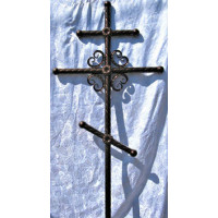Крест могильный из металла сварной с элементами ковки №041. Производство: Украина, Одесса