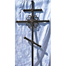 Крест могильный из металла сварной с элементами ковки №041. Производство: Украина, Одесса