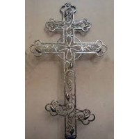 Крест могильный из металла сварной с элементами ковки №042. Производство: Украина, Одесса