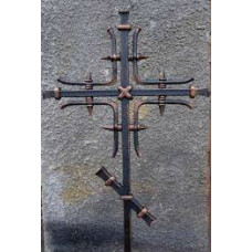 Крест могильный из металла сварной с элементами ковки №043. Производство: Украина, Одесса
