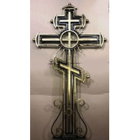 Крест могильный из металла сварной с элементами ковки №044. Производство: Украина, Одесса
