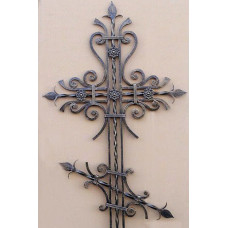 Крест могильный из металла сварной с элементами ковки №048. Производство: Украина, Одесса