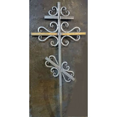 Крест могильный из металла сварной с элементами ковки №049. Производство: Украина, Одесса