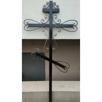 Крест могильный из металла сварной с элементами ковки №052. Производство: Украина, Одесса