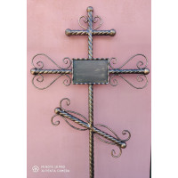 Крест могильный из металла сварной с элементами ковки №053. Производство: Украина, Одесса