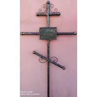 Крест могильный из металла сварной с элементами ковки №054. Производство: Украина, Одесса