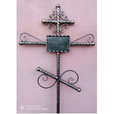Крест могильный из металла сварной с элементами ковки №055. Производство: Украина, Одесса