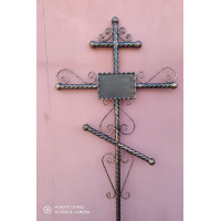 Крест могильный из металла сварной с элементами ковки №056. Производство: Украина, Одесса