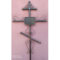 Крест могильный из металла сварной с элементами ковки №056. Производство: Украина, Одесса