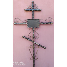 Крест могильный из металла сварной с элементами ковки №056. Производство: Украина, Одесса