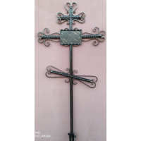 Крест могильный из металла сварной с элементами ковки №058. Производство: Украина, Одесса