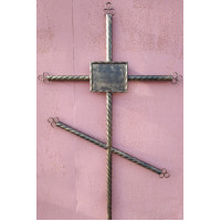 Крест могильный из металла сварной с элементами ковки №060. Производство: Украина, Одесса