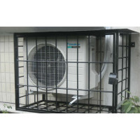 Сварная решетка для защиты наружного блока кондиционера с козырьком, распашная створка №010. Производство: Украина, Одесса