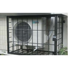 Сварная решетка для защиты наружного блока кондиционера с козырьком, распашная створка №010. Производство: Украина, Одесса