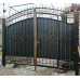 Кованые Ворота металлические с врезанной калиткой, без столбов №022. Производство: Украина, Одесса