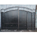 Кованые Ворота металлические с врезанной калиткой, на столбах №24. Производство: Украина, Одесса